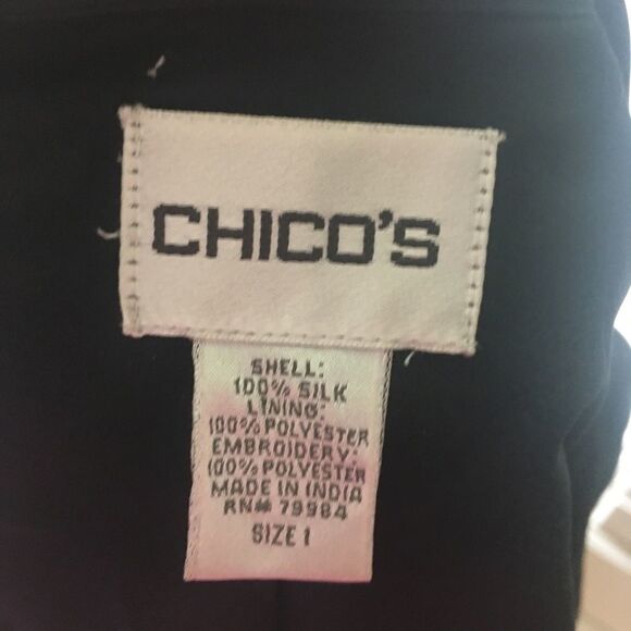 Chico’s Embroidered floral boho professional blazer - Picture 3 of 3